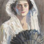 藤島武二《黒扇》1908-09年