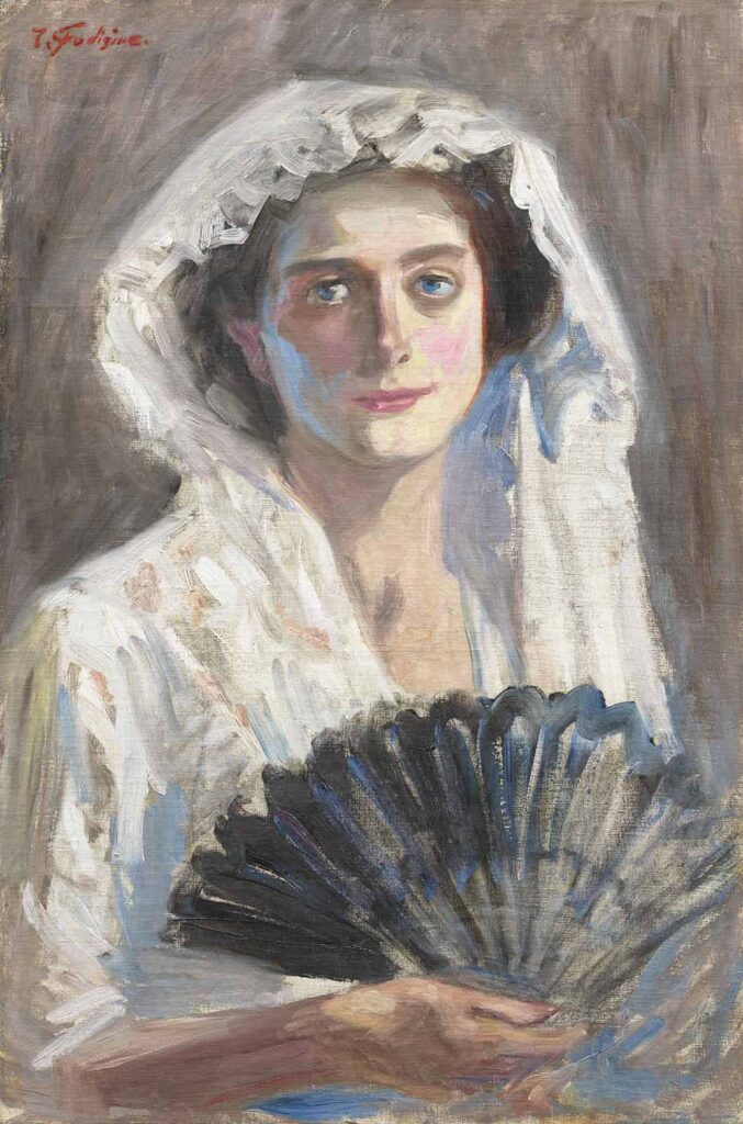 藤島武二《黒扇》1908-09年