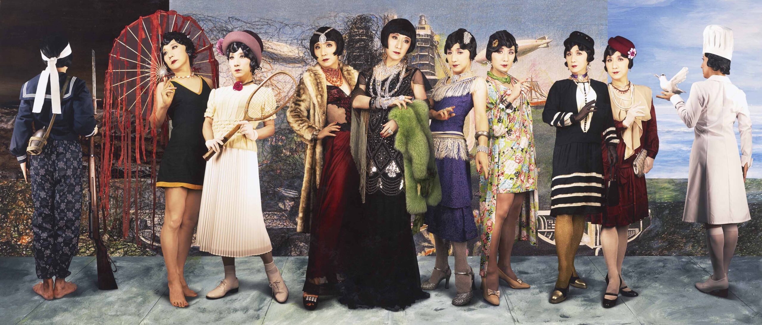 森村泰昌《Ｍ式「海の幸」第3番：パノラマ島綺譚》2021年