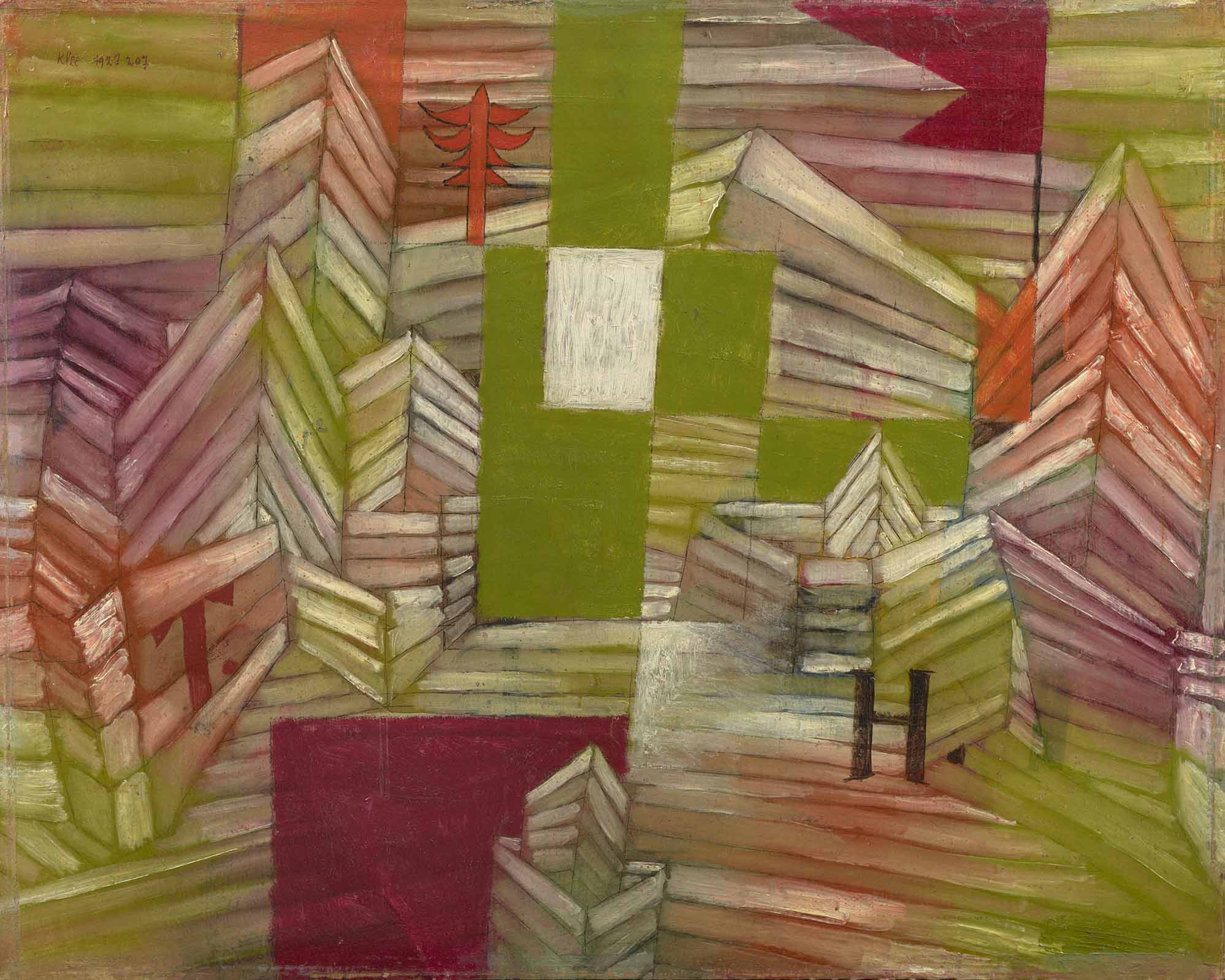 パウル・クレー《ストロベリーハウスの建築工事》1921年